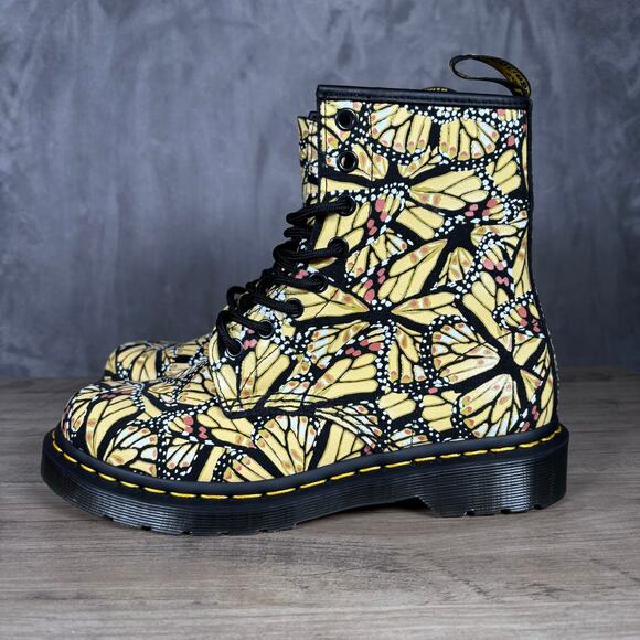 Dr. Martens 1460 Butterfly Print Suede Boots — Women’s US 7 / EU 38 New - Picture 3 of 10